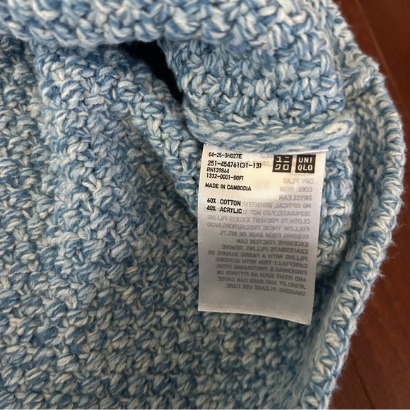 Uniqlo Knit Short Jacket (Long Sleeve) BLUE size Medium - Picture 13 of 14